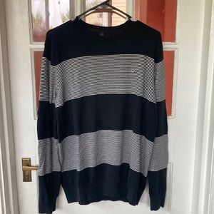 Black and white striped RVCA sweater. Size medium.